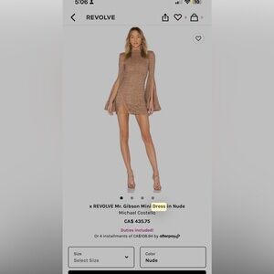 Revlon Beige Mini Dress